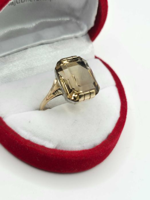 Stary Złoty pierścionek próby 585 (14K).