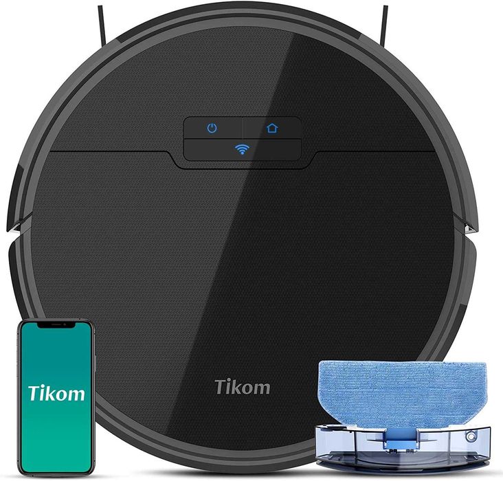 Robot sprzątający Tikom G8000 PRO – Odkurza i Myje w Jednym!