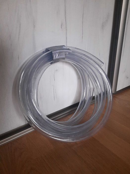 Wąż PVC przezroczysty 6m 20 mm + 2 metalowe zaciski