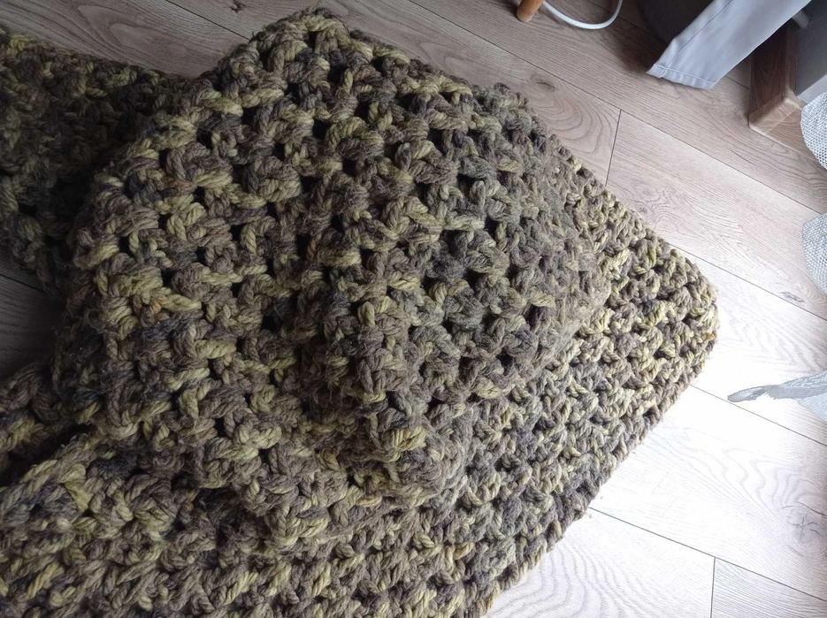 Koc Gruby, ciepły, ręcznie robiony koc, narzuta
