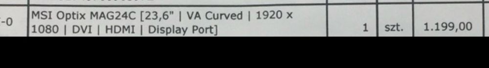 Monitor MSI Optix MAG24C Curved 144hz