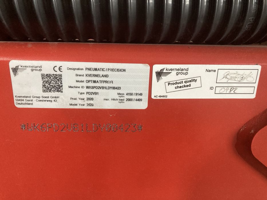 Kverneland Optima TFprofi e-drive II