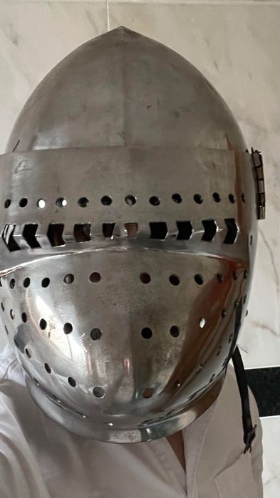 Capacete (Elmo) Medieval de Combate – HEMA, Esgrima Histórica, LARP