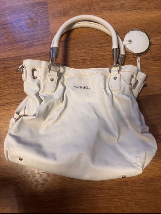 Biala torebka skorzana liu jo