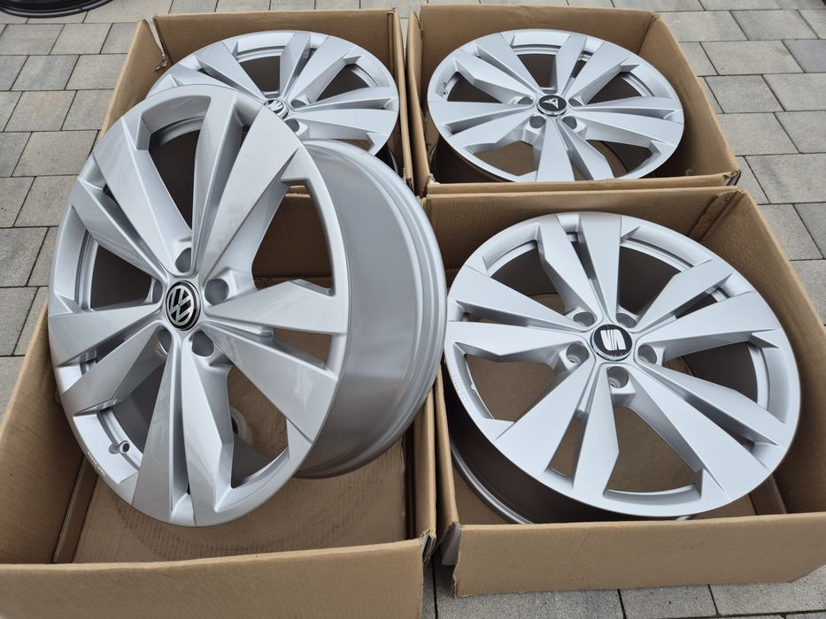 Felgi 19" 5x112 Maxion OEM Skoda Octavia Superb Kodiaq Karoq Srebrne Nowe | #VWR19S