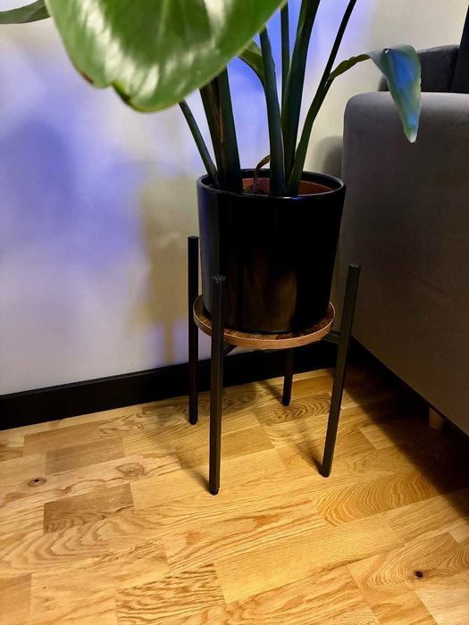 Kwietnik Loft Inspired 41 cm metal drewno industrial