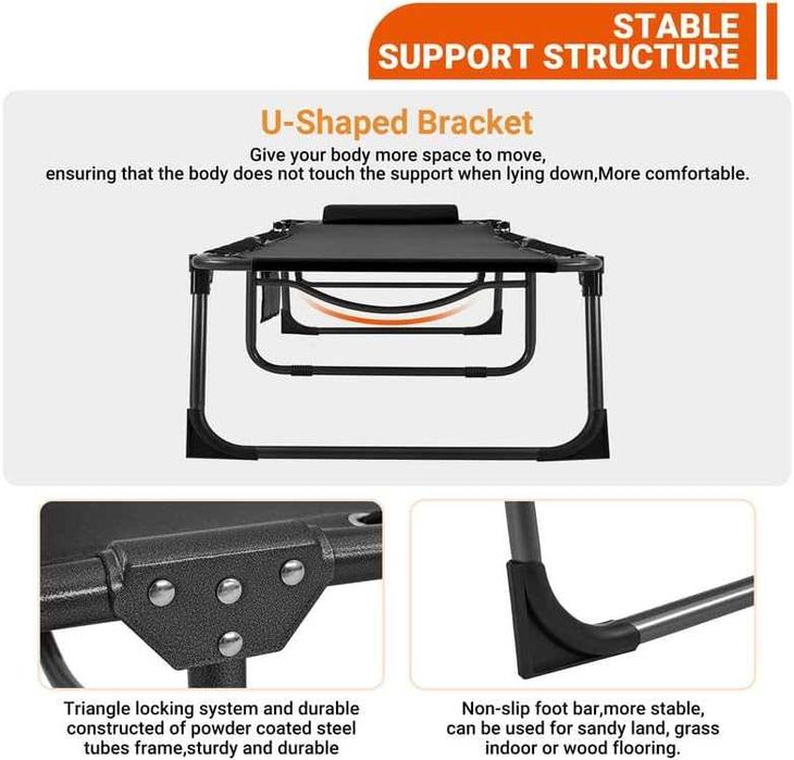 Nowy leżak ogrodowy / 2szt / leżanka / szezlong / przenośny !9392!