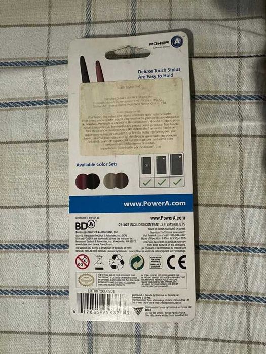 Power A Touch Stylus Set Nintendo DS DSi DSi XL Novo selado