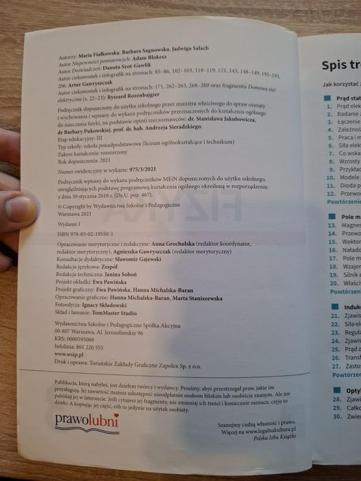 Podręcznik do fizyki 3 wydawnictwa wsip