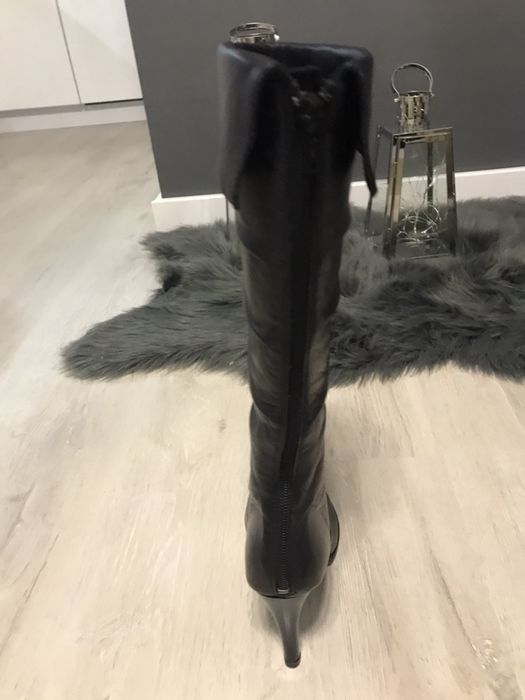 Nowe kozaki szpilki ze skóry naturalnej ZYCH&Staszewski