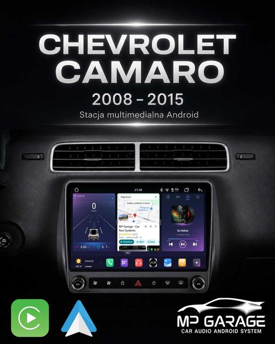 Chevrolet Camaro Android 14 QLED CarPlay Android Auto LTE DSP GPS WiFi Kamera Bluetooth Nawigacja Montaż Gwarancja PL