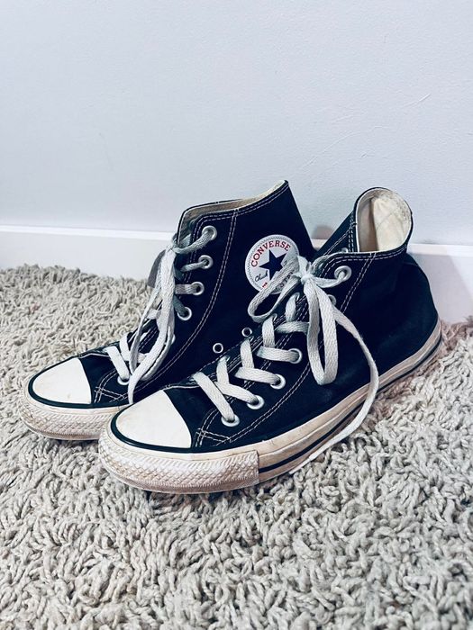 Czarne trampki Converse wysokie wiązane 39