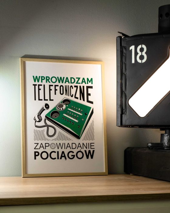 Grafika z Centralką kolejową KTE-101, PKP, KZŁ Bydgoszcz