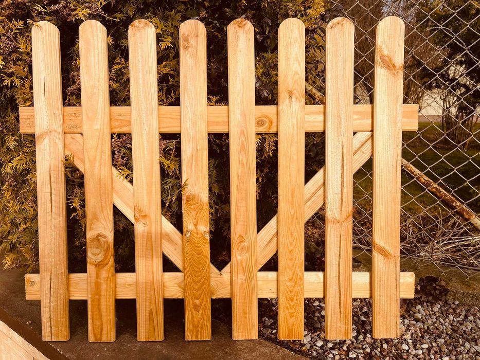 Płot Sztachetowy Drewniany 180x80 cm Pergole Sztachety Sztacheta