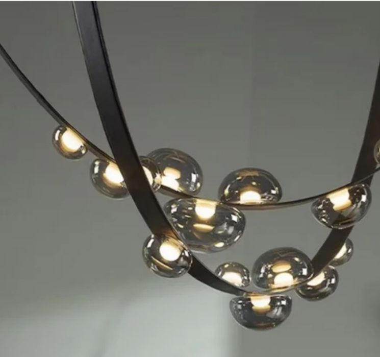 Nowoczesna lampa, design nowoczesna , skóra szkło