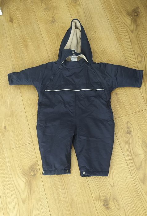 Kombinezon, rozmiar 62/68, z kapturem, granatowy, ocieplany, dla dziec