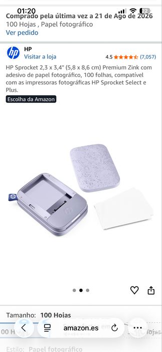 Photo paper hp sprocket