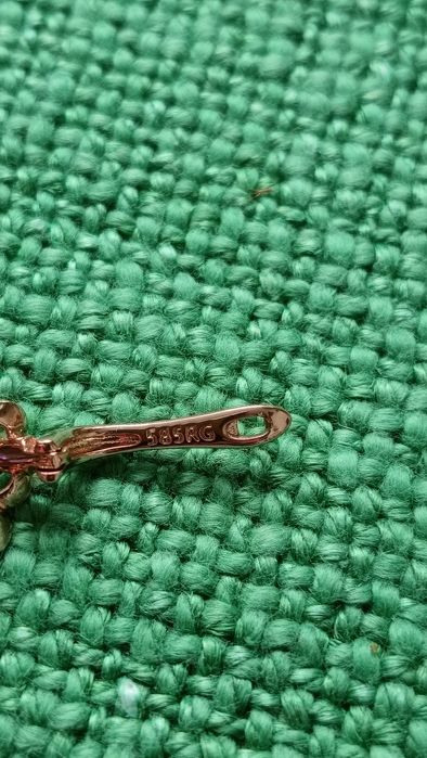 Złocone kolczyki z ametystem