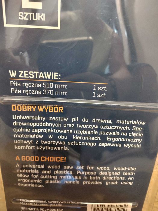 zestaw pił ręcznych