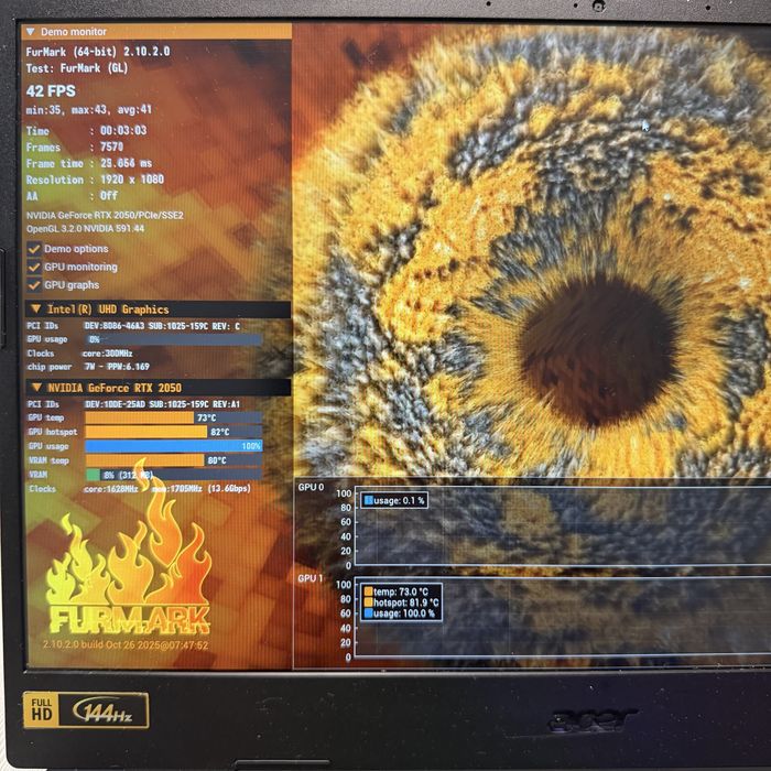 ‼️Acer Nitro 5/144Гц/Intel i5-12450H/DDR5 16/M2 512G/nVidia RTX2050 4G