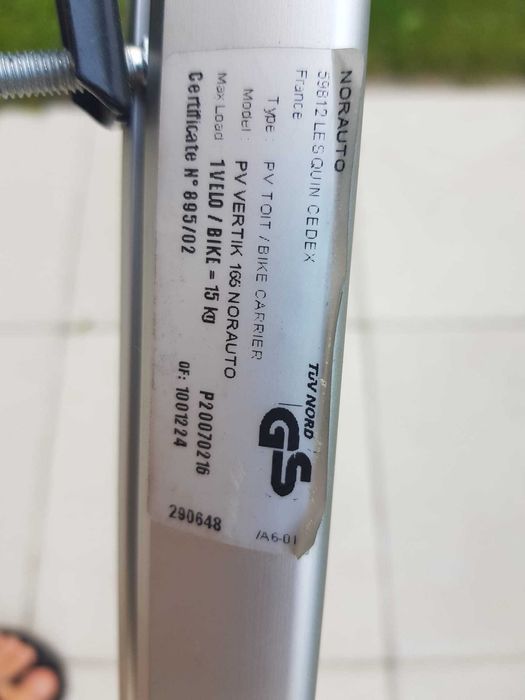 Uchwyt rowerowy, bagażnik rowerowy Norauto Vertik 165