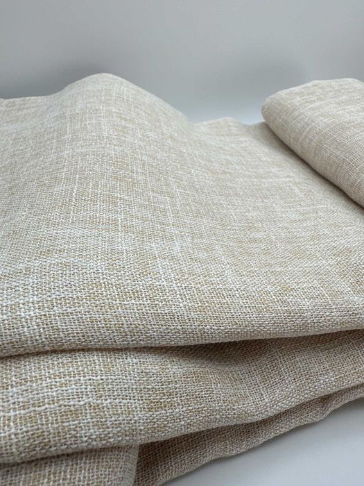 Pack de 2 Cortinas Eyelet Efeito Linho 140×245 cm Bege