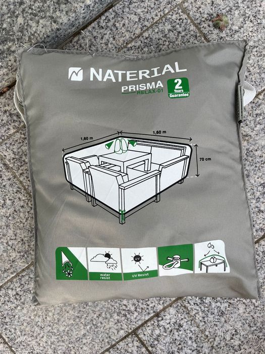 Conjunto de Jardim Naterial Odyssea – Sofá + 2 Cadeirões + Mesa de Centro