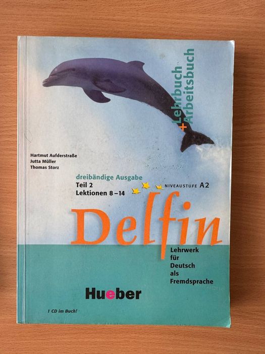 Delfin A2 Lehrbuch + Arbeitsbuch, підручник з німецької, немецкий язык