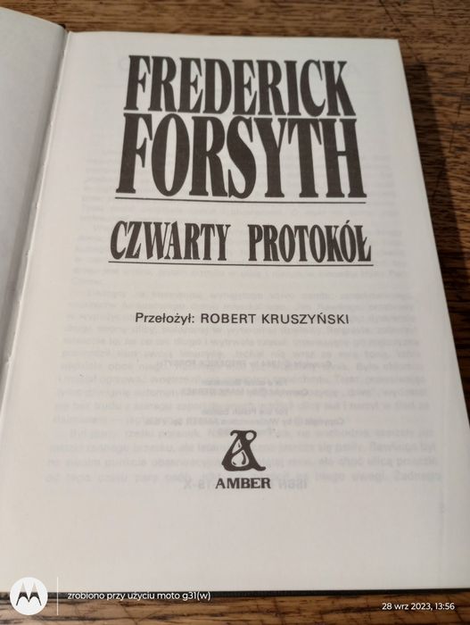 3401. Czwarty protokół. Frederick Forsyth