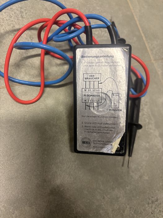 Tester wyłączników różnicowoprądowych BEHA