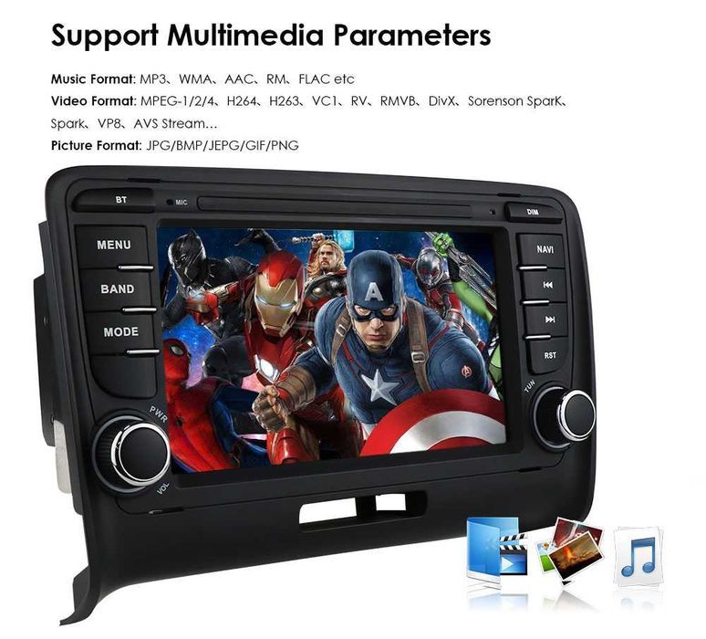 Radio android 11 Audi TT wifi gps bluetooth PROM