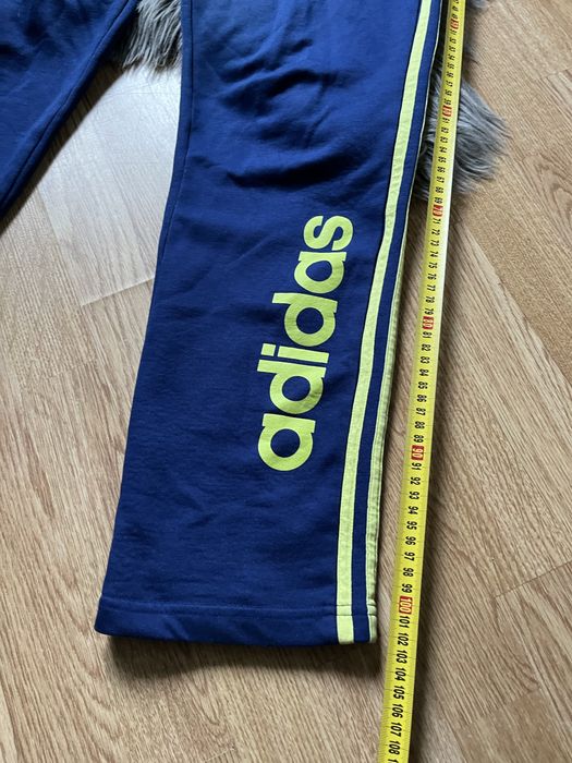 Spodnie Adidas oryginał bawełniane granatowe logo XL