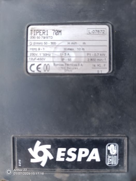 Bomba de água, de banheira hidromassagem