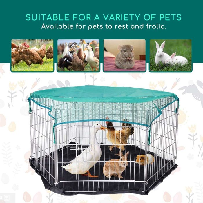 Parque 6 painéis gaiola para animais de estimação 56,5 x 56,5 cm