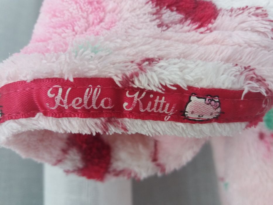 Халат дитячий  Hello Kitty теплий з поясом та капюшоном