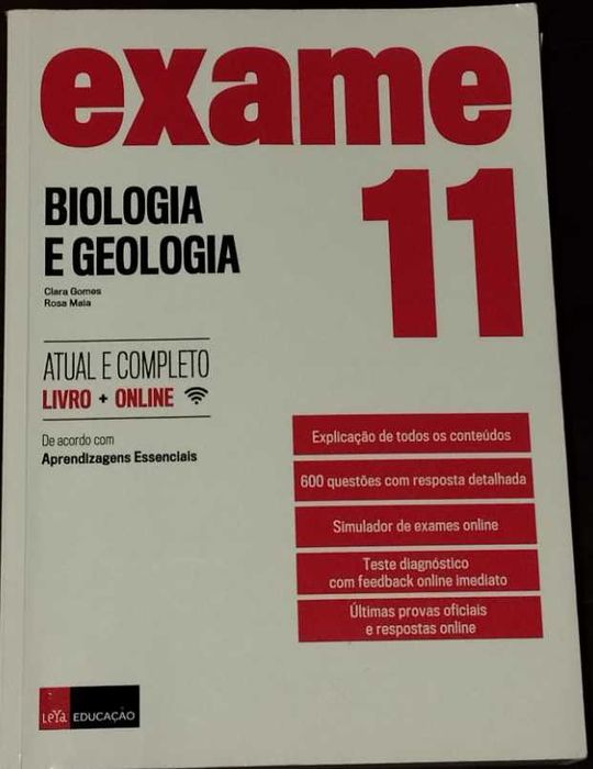 Livro "Exame Biologia e Geologia 11" da LEYA