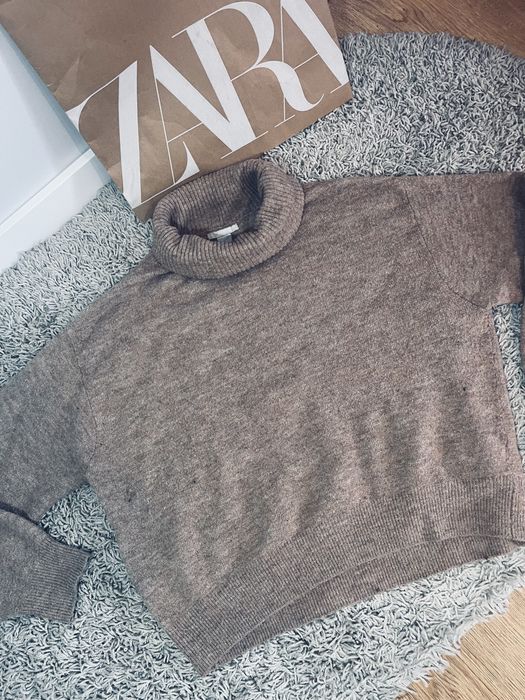 Bezowy brazowy sweter rozm S hm golf