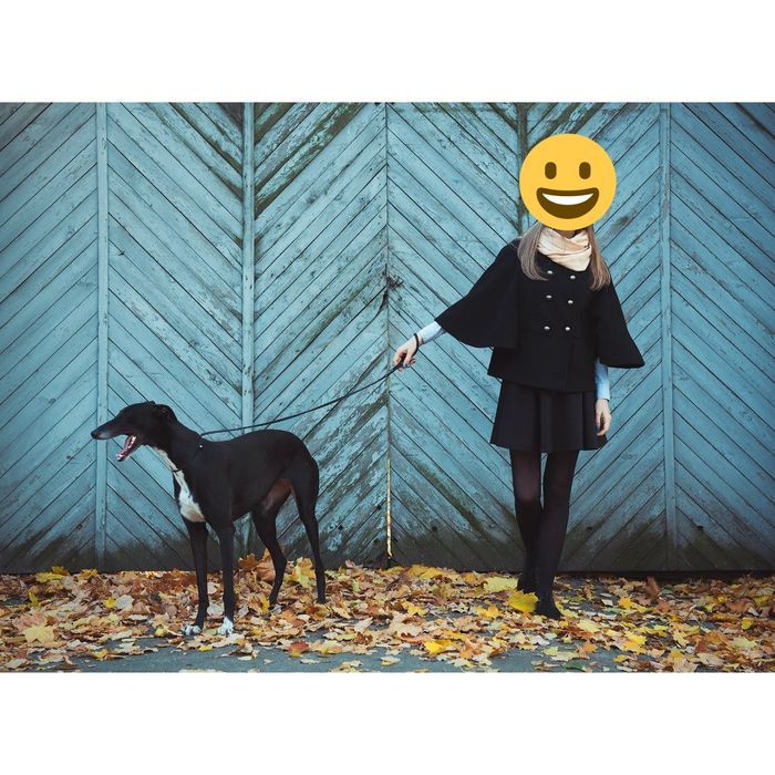 Пальто - пончо чёрное