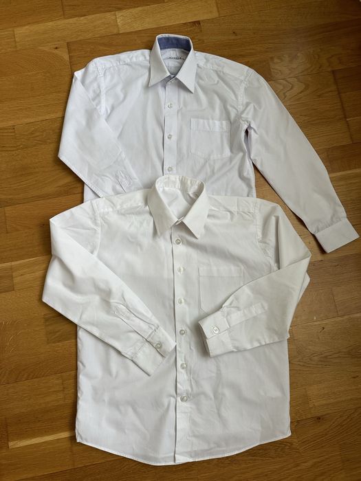 Сорочки білі довгий рукав George 9-10 р 134-140 р. Next рубашка zara