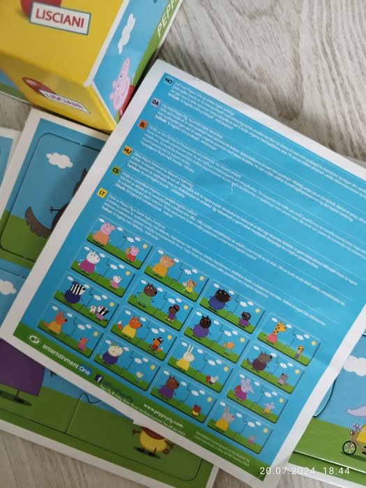 Książeczka Peppa liczy do 10 i figurki Peppa, ukladanka peppa logic
