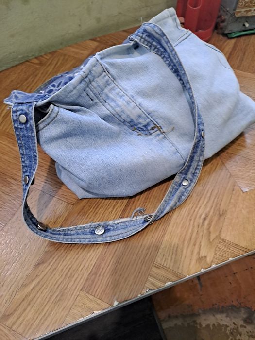 Джинсовая сумка пошита мной