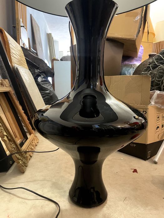 Candeeiro de Vidro Preto | Peça Moderna única