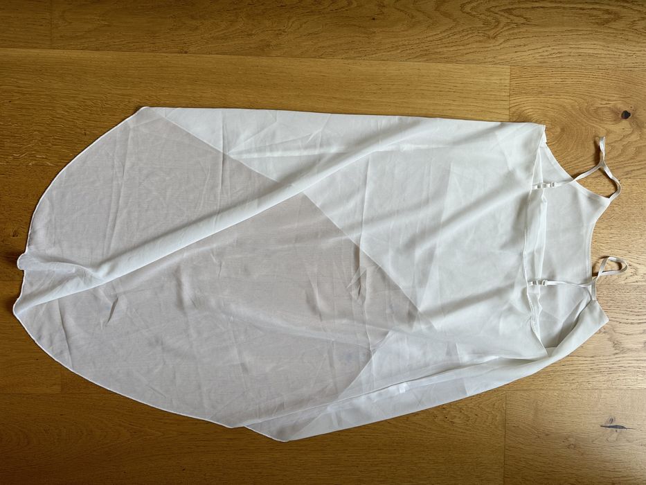 Bluzka na ramiączkach top tunika biała xl