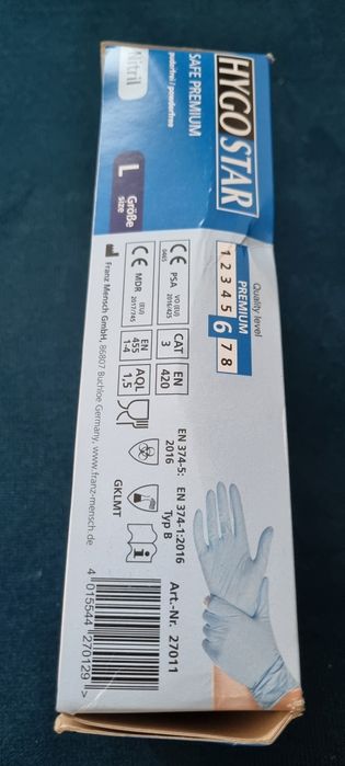 Rękawiczki jednorazwe bezpudrowe rozmiar L