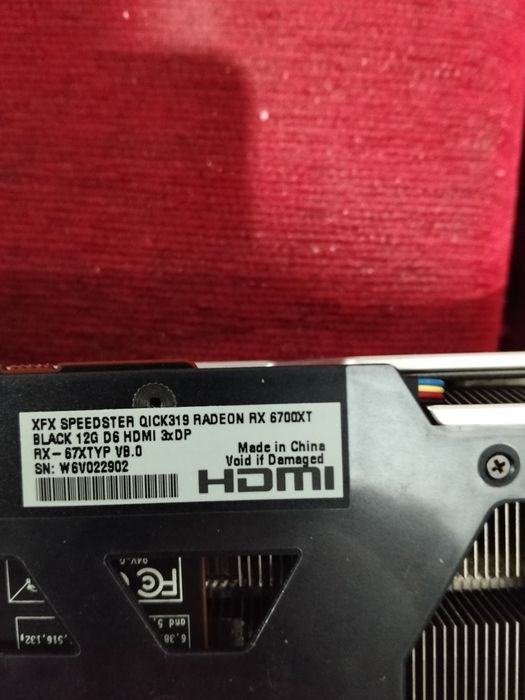Radeon 6700 XT xfx speedster 12 gb gddr6