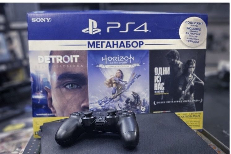 Playstation 4 Slim 1 ТБ +3 гри, Меганабір