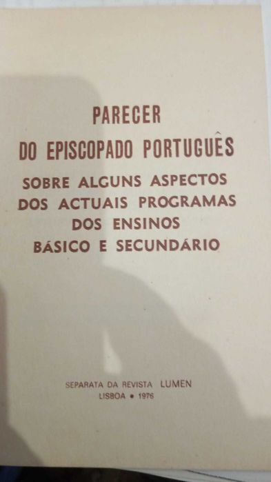 Parecer do Episcopado Português Sobre Alguns Aspectos dos Actuais
