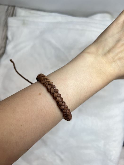 Bransoletka skórzana unisex egzotyczna pleciona ręcznie robiona 15