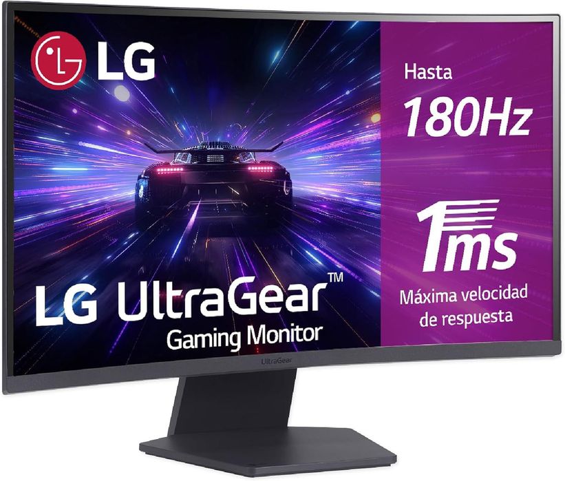 Monitor LG 27GS60QC-B - Ultragear QHD 180Hz Curved 1000R - Novo