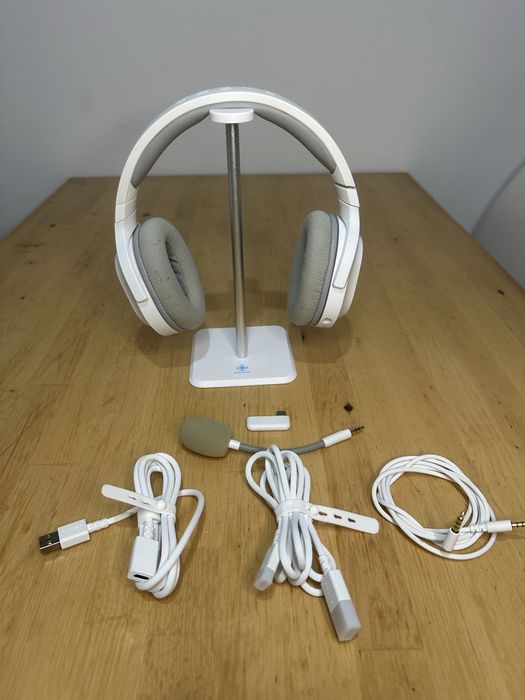 Auscultadores Gaming RAZER Barracuda X (Over Ear - Microfone - Branco)